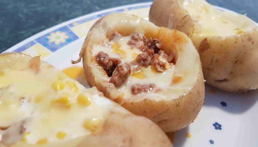 Papas rellenas de Carne molida | Con Sal y Azucar