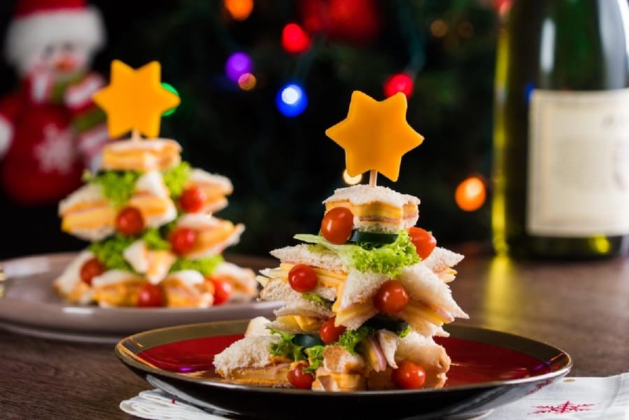 Arbolitos de Navidad de Sándwich