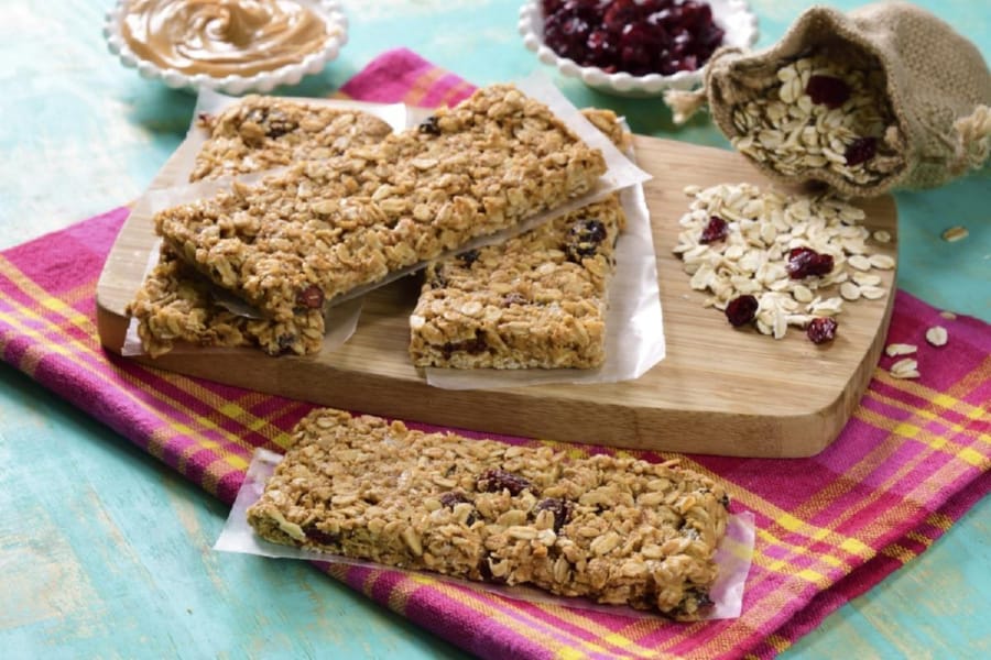 Barritas de Avena con Mantequilla de Cacahuate