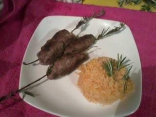 Brochetas de Carne al Pesto 