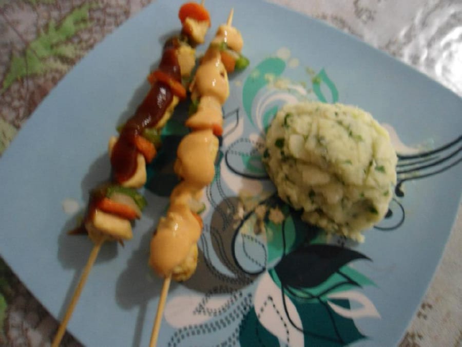 Brochetas de Fajita de Pollo