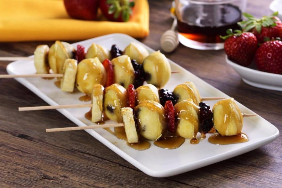 Brochetas de Hotcakes