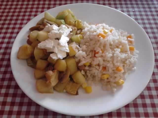 Calabacitas con Champiñón y Queso