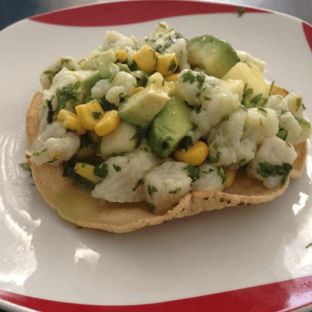 Ceviche de Pescado con Piña