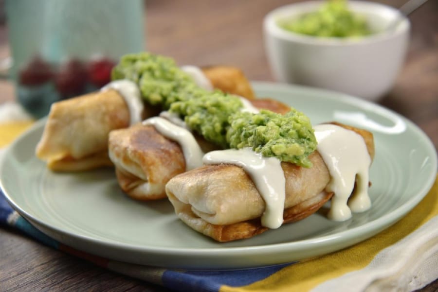 Chimichangas de camarón