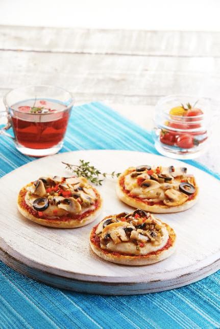 English Muffin Pizza de Vegetales