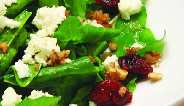 Ensalada de Espinacas y Queso de Cabra