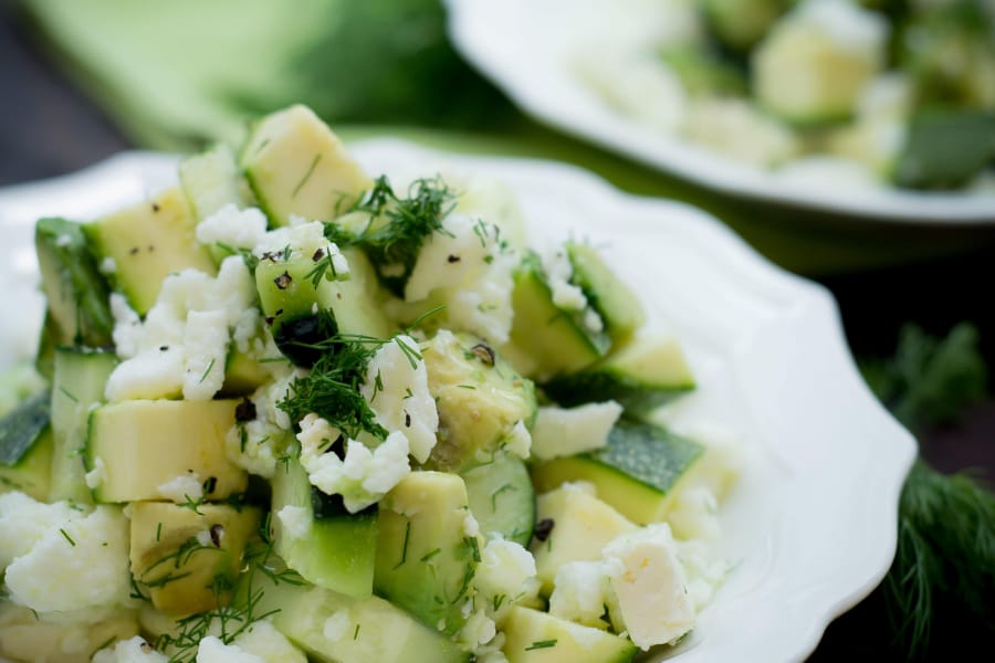 Ensalada de Pepino con Claras