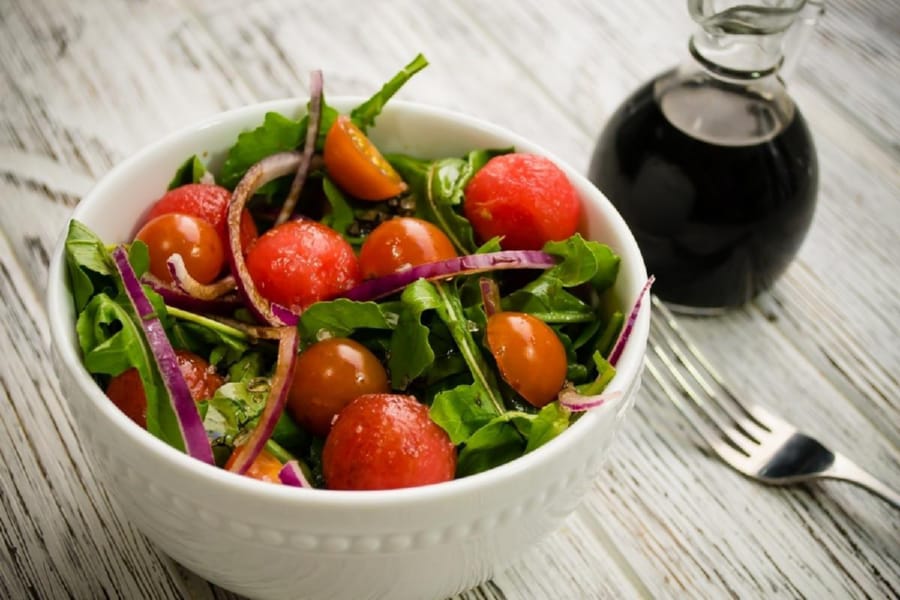 Ensalada de Sandía, Cherry y Balsámico