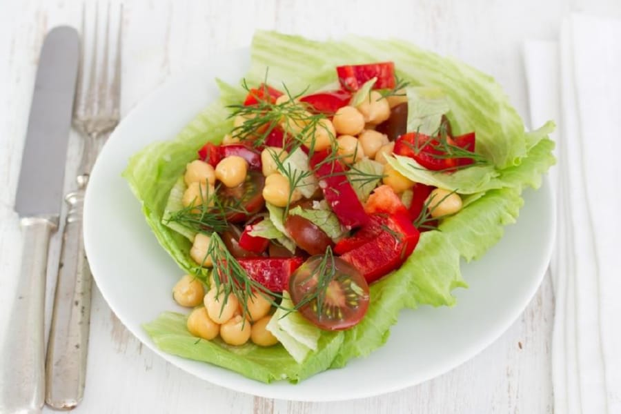 Ensalada de Tomates y Garbanzos