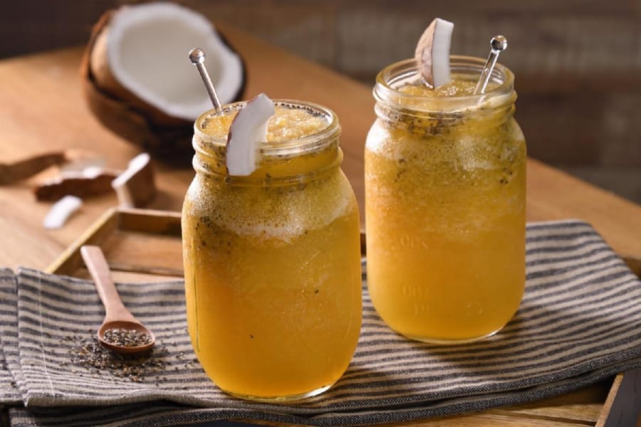 Frappé Energético de Maracuyá con Coco y Chía Natural