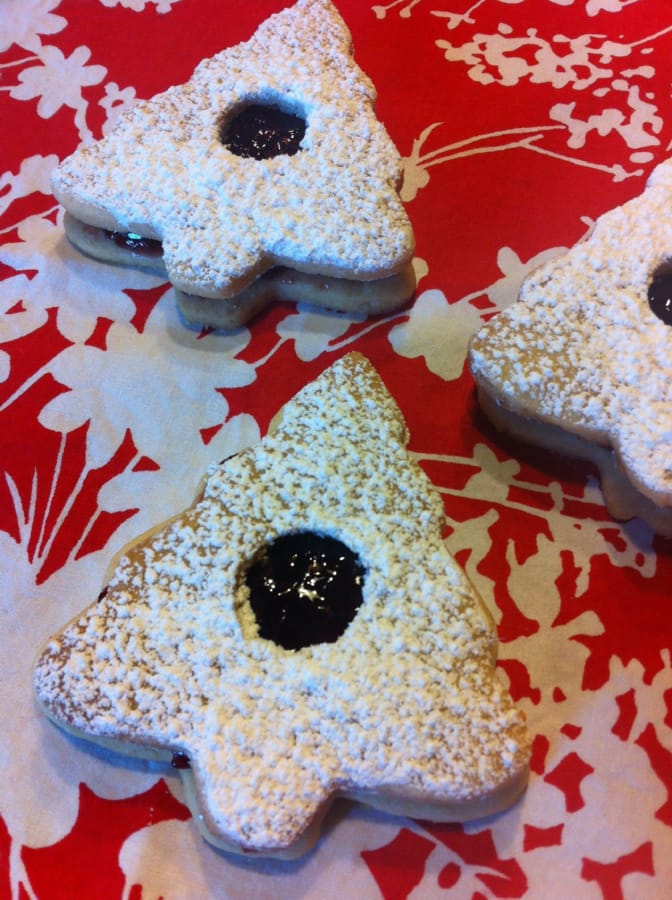 Galletas de Arbolitos de Navidad de Avellana