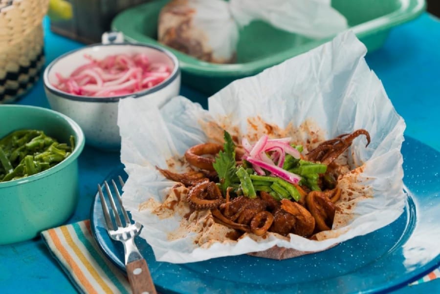 Mixiotes de Mariscos