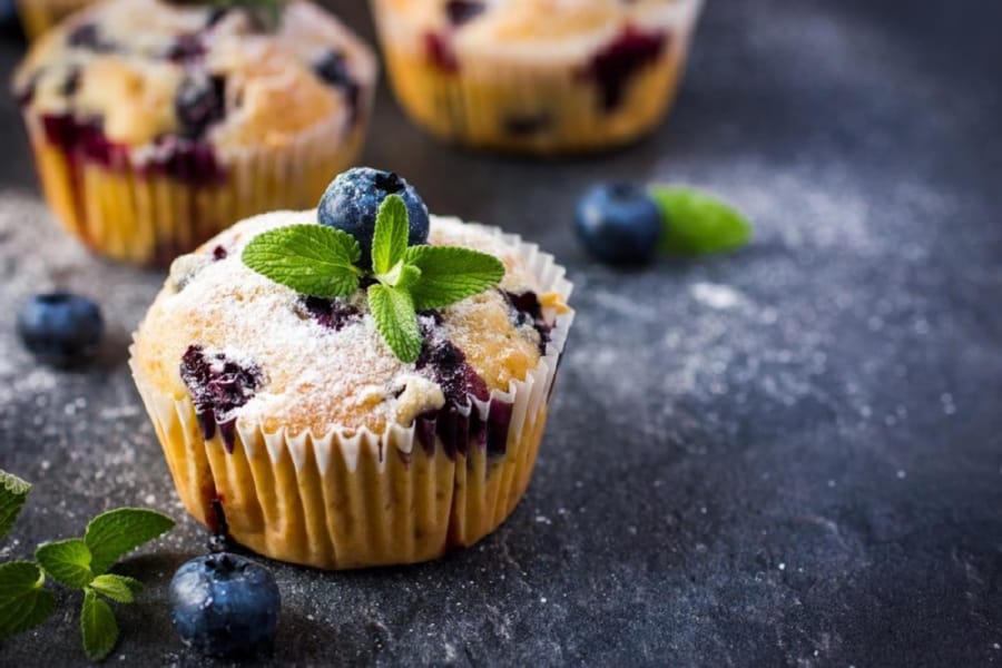 Muffins de Avena y Blueberry