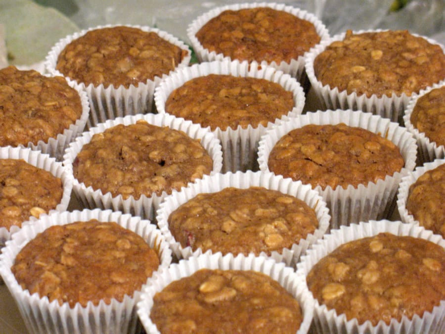 Muffins de Plátano, Nuez y Yogurt