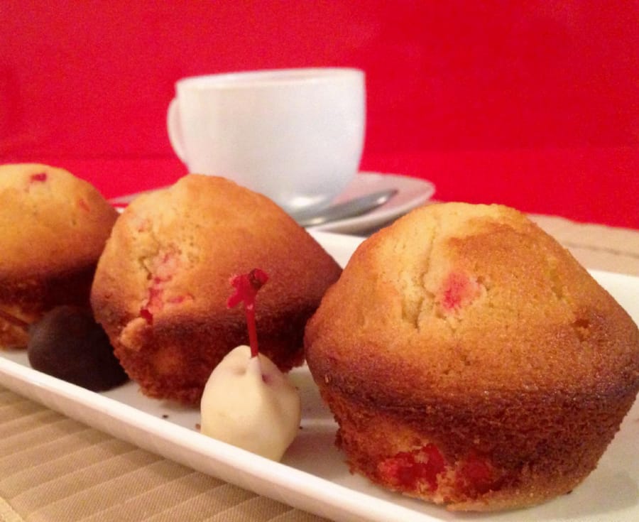 Muffins de Rompope y Cereza