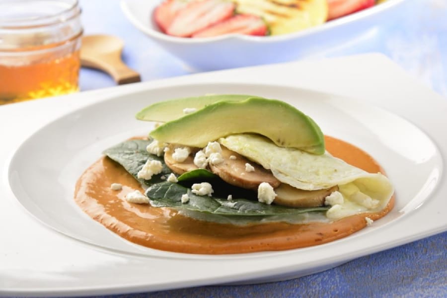 Omelette Vegetariano con Claras de Huevo