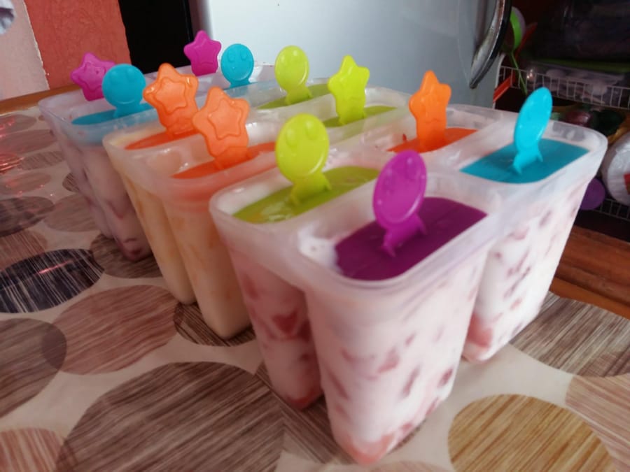 Paletas heladas de Yogurt con Berries