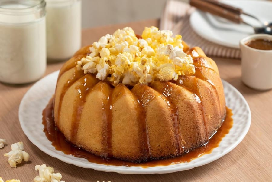 Panqué de Palomitas con Caramelo 