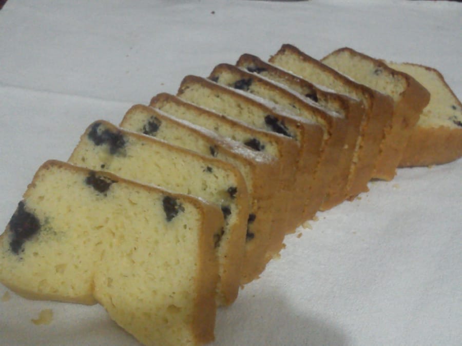 Panqué de Queso con Blueberries