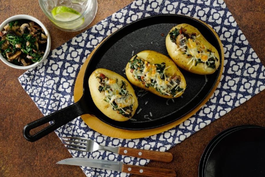 Papa al Horno con Champiñones