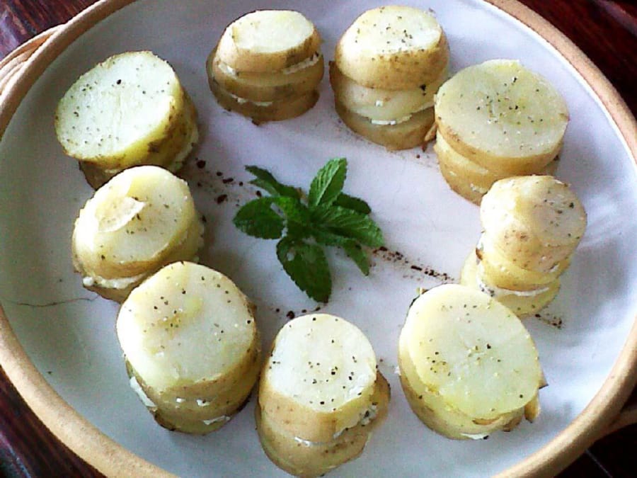 Papas con Queso de Cabra a la Parilla