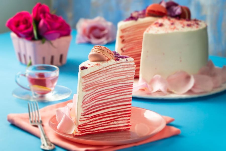 Pastel de Crepas Rosas