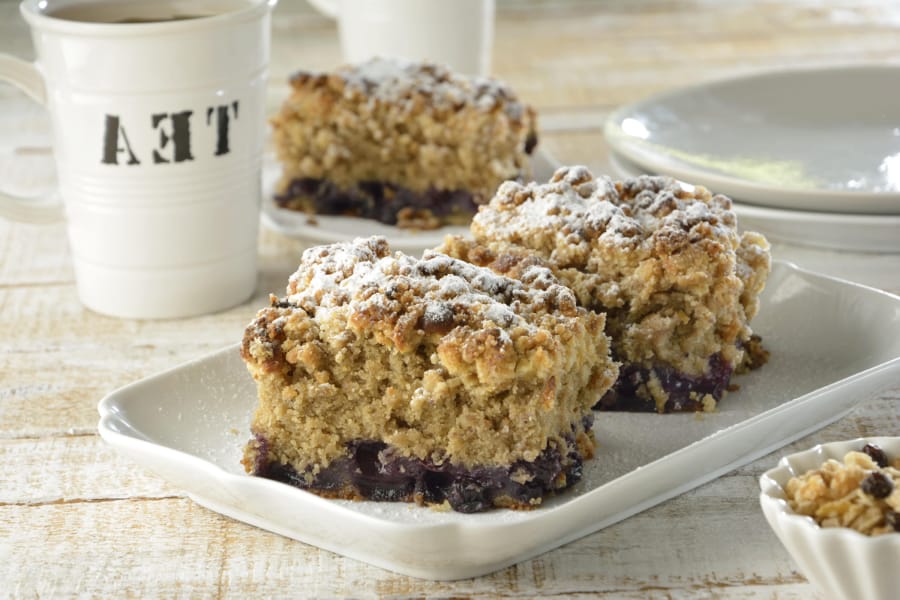 Pastel de Mora Azul, Café y Granola