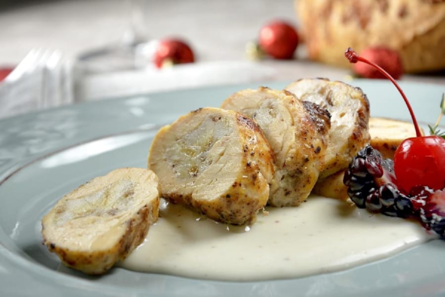 Pechuga de Pollo rellena de Plátano