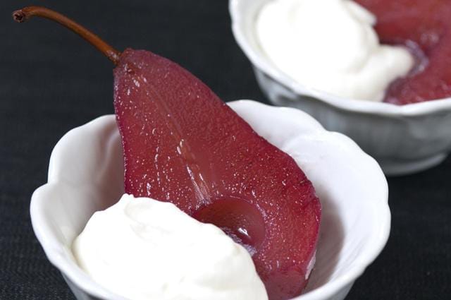 Peras con Queso Mascarpone