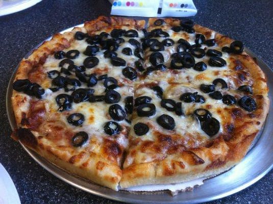 Pizza con Aceitunas Negras