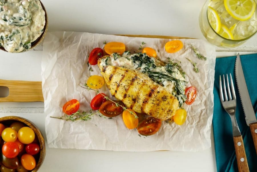 Pollo con Espinacas a la Crema