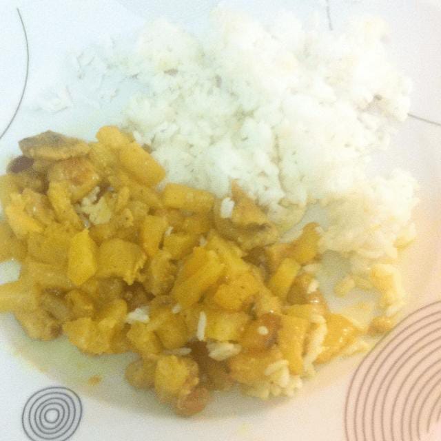 Pollo en Almíbar de Piña