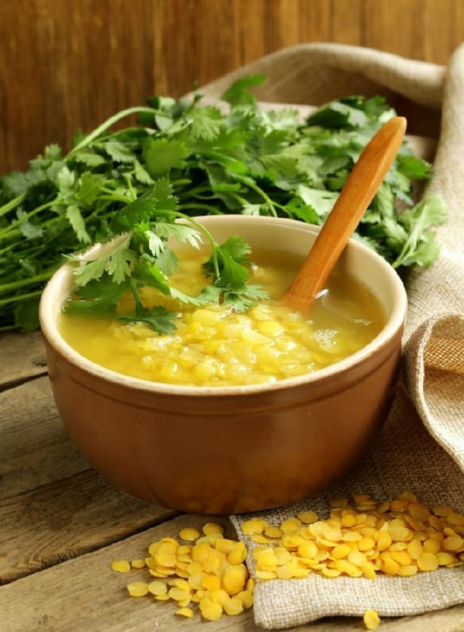 Puré de Zanahoria con Lentejas y Tofu