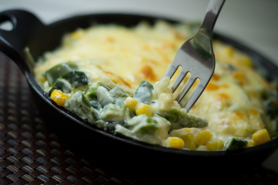 Rajas con Crema Gratinadas