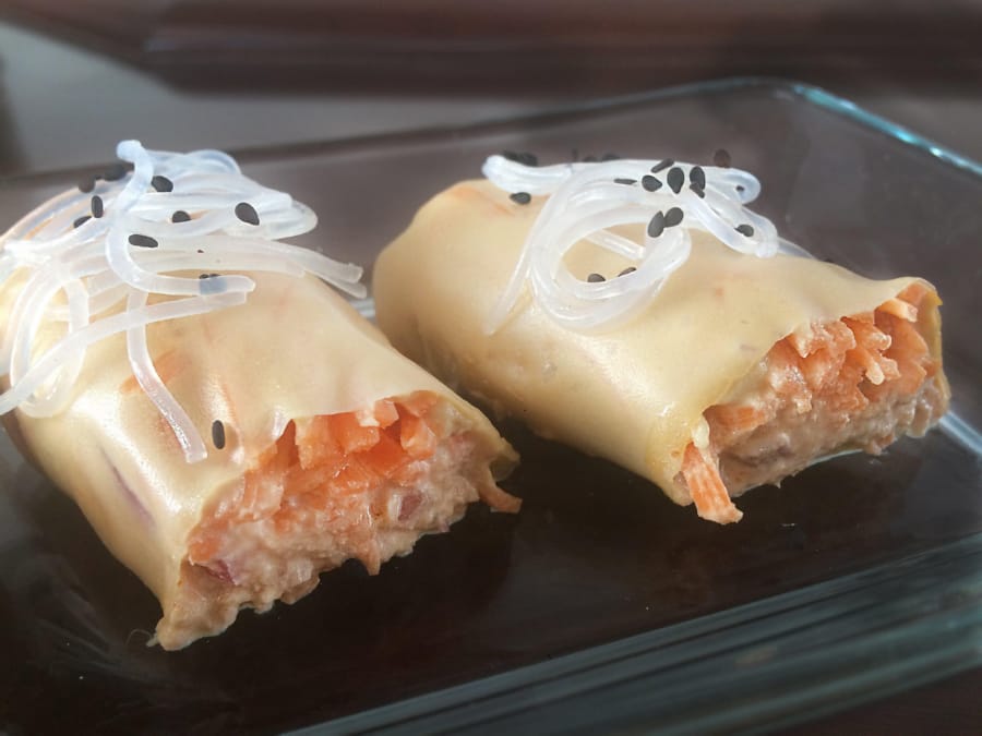 Rollo de Verduras con Hummus