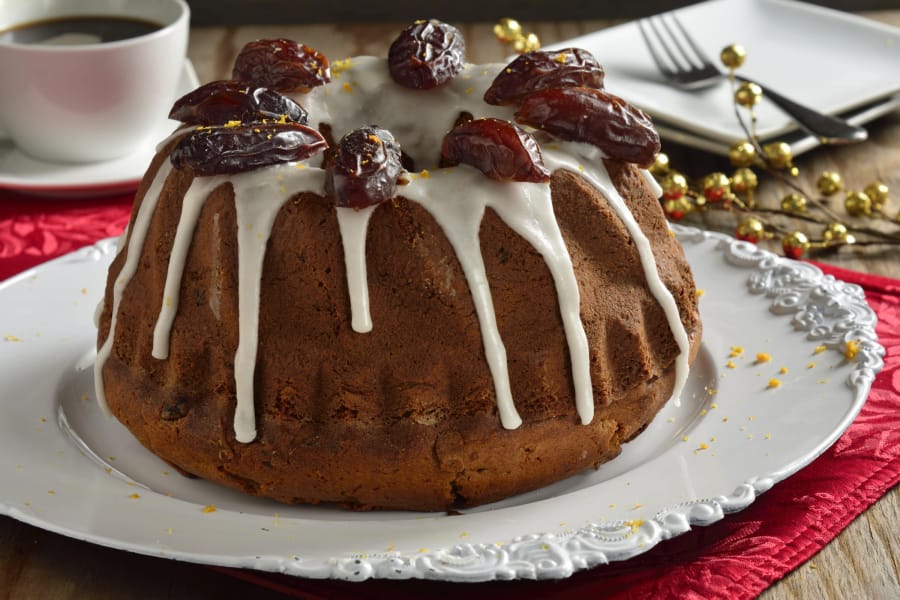 Rosca de Dátil con Glaseado de Naranja