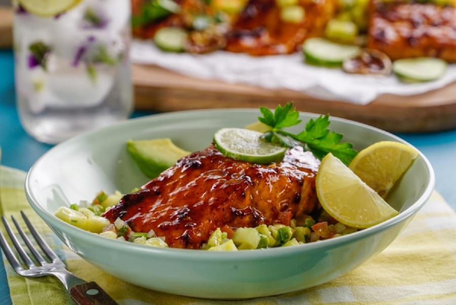 Salmón al Chipotle y Limón