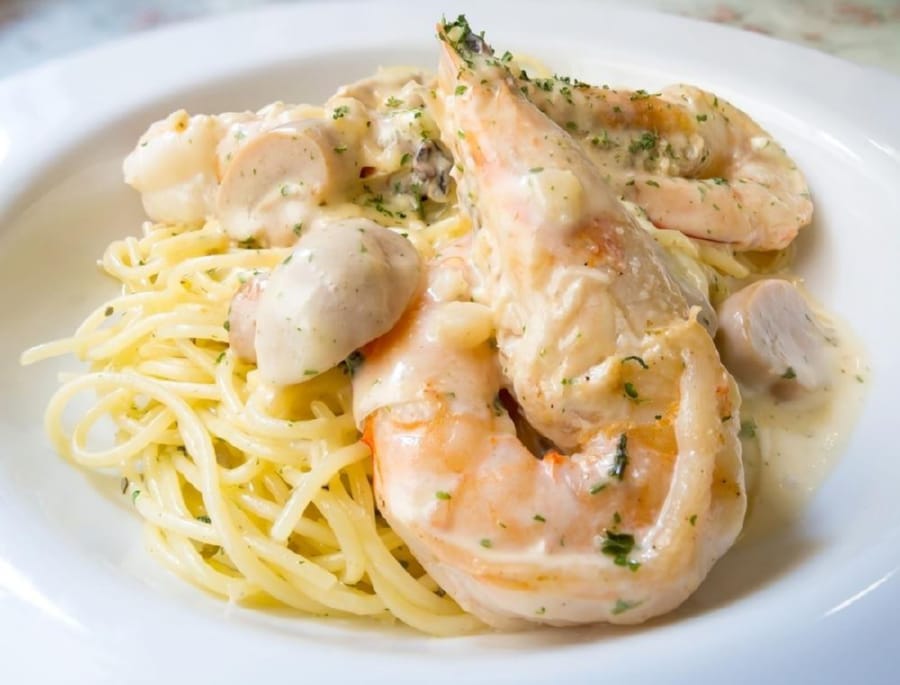 Spaghetti con Camarones a la Crema | Con Sal y Azucar