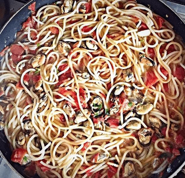 Spaghetti con Mejillones Sencillo
