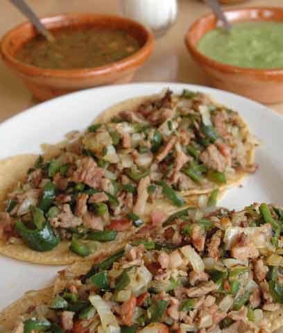 Tacos de Filete con Tocino