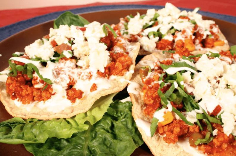 Tostadas de Picadillo